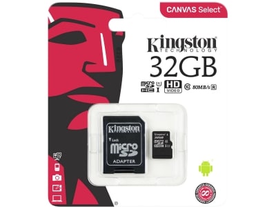 Kingston 32GB micro SD card box