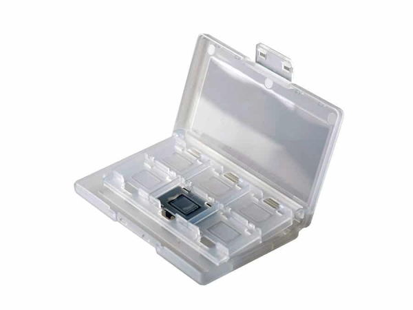 Switch 12 Game Storage Case angle open clear